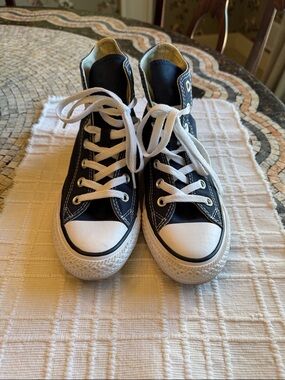 Converse Blue & White High-Top Sneakers